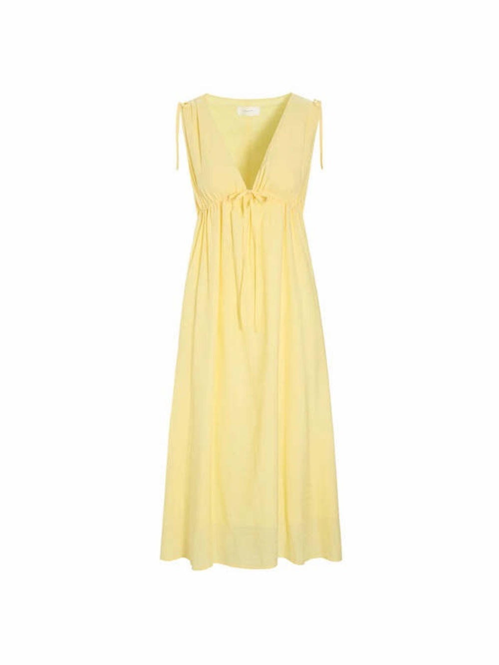 Hosbjerg Yellow V-Neck Tie Dress